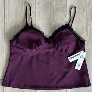 NWT No Boundaries Sweetheart Tank Top with Lace Trim, Women's Size L(12-14)